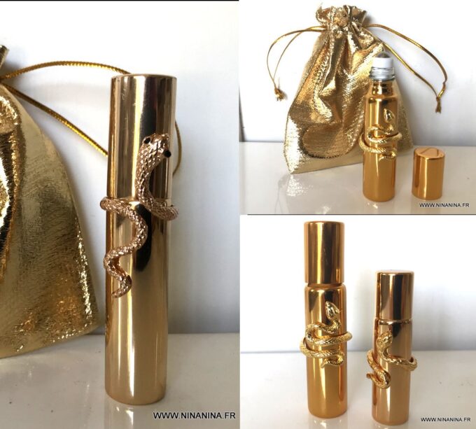 N7196 Roll on vide 10 ml rechargeable - Flacon parfum serpent - Accessoires der mode en ligne Ninanina