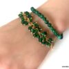 N7161 Bracelet Chrysocolle pierres vertes 6 mm pour femme - Bijoux Bracelets en ligne Ninanina