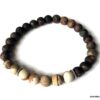 Bracelet pierre marron jaspe paysage et pierre naturelle