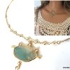 N7169e Ras de cou mauvais oeil - Collier protecteur Amazonite bleu - Bijoux Colliers en ligne Ninanina