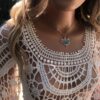 N7169f Ras de cou mauvais oeil - Collier protecteur Amazonite bleu - Bijoux Colliers en ligne Ninanina