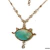 N7169k Ras de cou mauvais oeil - Collier protecteur Amazonite bleu - Bijoux Colliers en ligne Ninanina