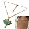N7169m Ras de cou mauvais oeil - Collier protecteur Amazonite bleu - Bijoux Colliers en ligne Ninanina