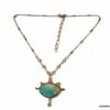 N7169o Ras de cou mauvais oeil - Collier protecteur Amazonite bleu - Bijoux Colliers en ligne Ninanina
