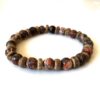 N7172b Bracelet jaspe paysage marron homme ou femme boules 8mm - Bijoux Bracelets en ligne Ninanina