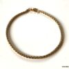 N7175c Bracelet de cheville maille torsade femme et homme acier doré - Bijoux Bracelets en ligne Ninanina