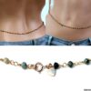 N7146 Collier pierre emeraude pour la taille - Chaine de hanche - Bijoux Chaines en ligne Ninanina