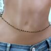 N7146b Collier pierre emeraude pour la taille - Chaine de hanche - Bijoux Chaines en ligne Ninanina