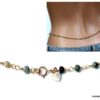 N7146d Collier pierre emeraude pour la taille - Chaine de hanche - Bijoux Chaines en ligne Ninanina