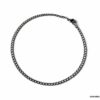 N7203c Chaine cheville homme ou femme maille gourmette acier inoxydable argenté - Bijoux Chaines en ligne Ninanina