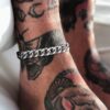N7207 Chaine de cheville acier chirurgical argent maille gourmette - Bijoux Bracelets en ligne Ninanina