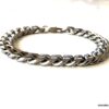 N7207b Chaine de cheville acier chirurgical argent maille gourmette - Bijoux Bracelets en ligne Ninanina