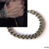 N7208b Bracelet acier maille gourmette homme inoxydable argent - Bijoux Bracelets en ligne Ninanina