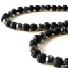 N7211e Collier en pierre de lave volcanique et hematite homme - Bijoux Colliers en ligne Ninanina