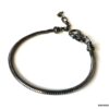 N7213 Bracelet chaine serpent homme ou femme métal noir - Bijoux Bracelets en ligne Ninanina