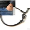 N7213d Bracelet chaine serpent homme ou femme métal noir - Bijoux Bracelets en ligne Ninanina