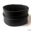 N7217 Bracelet Manchette cuir femme ou homme noir - Bijoux Bracelets en ligne Ninanina
