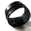N7217g Bracelet Manchette cuir femme ou homme noir - Bijoux Bracelets en ligne Ninanina