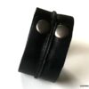 N7217i Bracelet Manchette cuir femme ou homme noir - Bijoux Bracelets en ligne Ninanina