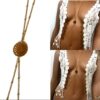 N7235d Chaine taille cou - Bijou de corps acier inoxydable doré - Bijoux Chaines en ligne Ninanina