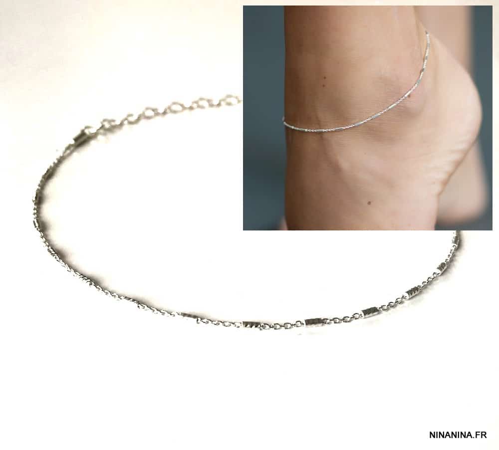 Chaine de Cheville Argent Femme Laurine - Simple Comme Bijou