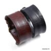 N7215 Bracelet Manchette cuir homme ou femme noir - Bijoux Bracelets en ligne Ninanina