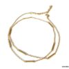 N7256a Chevillère plaqué or sur argent 925 double tour femme - Bijoux de pied en ligne Ninanina