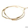 N7256c Chevillère plaqué or sur argent 925 double tour femme - Bijoux de pied en ligne Ninanina