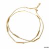 N7256e Chevillère plaqué or sur argent 925 double tour femme - Bijoux de pied en ligne Ninanina