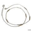 N7257a Chaine de cheville argent rhodié double tour femme - Bijoux de pied en ligne Ninanina