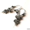 N7265b Grosses Boucles D'oreilles ethniques longues triangle - Bijoux Boucle d'oreille en ligne Ninanina