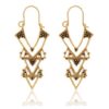 N7265f Grosses Boucles D'oreilles ethniques longues triangle - Bijoux Boucle d'oreille en ligne Ninanina