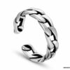 N7267d Bague chaine homme maille gourmette argent 925 - Bijoux Hommes en ligne Ninanina