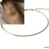 N7271a Chaine cheville argent massif 925 maille serpent fine - Bijoux de pieds en ligne Ninanina