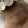 N7271b Chaine cheville argent massif 925 maille serpent fine - Bijoux de pieds en ligne Ninanina