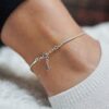 N7271g Chaine cheville argent massif 925 maille serpent fine - Bijoux de pieds en ligne Ninanina