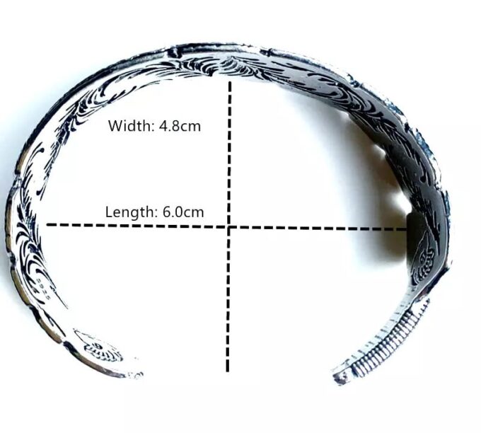 N7275e Manchette plume réglable - Bracelet homme argenté - Bijoux Bracelets en ligne Ninanina