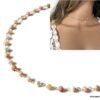 N7276 Collier pierre rose pale infini Argent ras de cou - Bijoux Colliers en ligne Ninanina