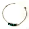 N7282c Bracelet pierre Turquoise véritable et argent 925 femme - Bijoux Bracelets en ligne Ninanina