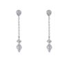 N7292 Boucle d oreille longue chaine argent goutte zirconium - Bijoux Boucles d oreilles en ligne Ninanina