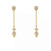 N7292a Boucle d oreille longue chaine argent goutte zirconium - Bijoux Boucles d oreilles en ligne Ninanina