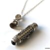 N7306d Collier urne funeraire pendentif Argent 925 Et Onyx noir - Bijoux funeraires en ligne Ninanina
