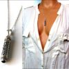 N7306e Collier urne funeraire pendentif Argent 925 Et Onyx noir - Bijoux funeraires en ligne Ninanina