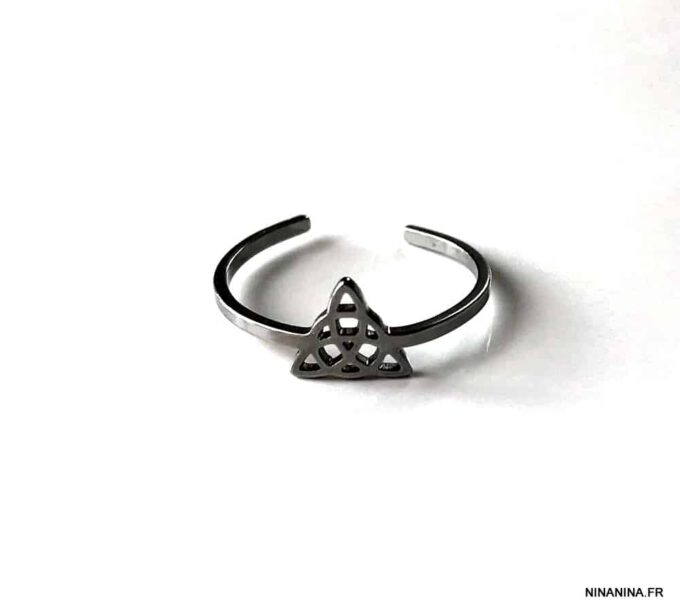 N7312g Bague de pied acier argent inoxydable style ethnique - Bijoux Bagues de pieds en ligen Ninanina