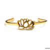 N7319 Bague de pied plaqué or fleur lotus acier inoxydable doré - Bijoux Bagues en ligne Ninanina