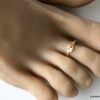 N7319c Bague de pied plaqué or fleur lotus acier inoxydable doré - Bijoux Bagues en ligne Ninanina