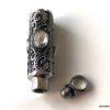 N7323d Pendentif Fiole vide Acier inoxydable argenté pour parfum - Bijoux Parfumeurs en ligne Ninanina