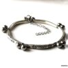 N7202 Bracelet cheville femme indien métal et acier argent - Bijoux de pied en ligne Ninanina