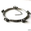 N7202f Bracelet cheville femme indien métal et acier argent - Bijoux de pied en ligne Ninanina