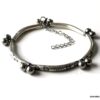 N7202i Bracelet cheville femme indien métal et acier argent - Bijoux de pied en ligne Ninanina